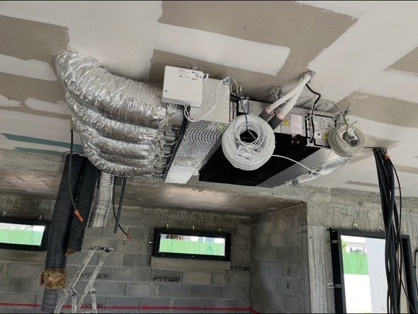 Installation gainable climatisation plafond